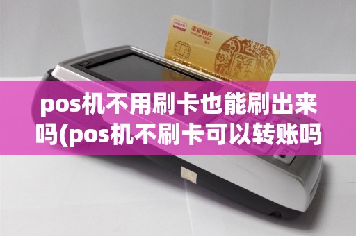 pos机不用刷卡也能刷出来吗(pos机不刷卡可以转账吗)