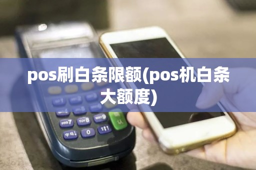 pos刷白条限额(pos机白条大额度)