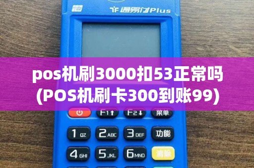 pos机刷3000扣53正常吗(POS机刷卡300到账99)