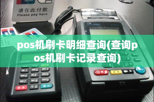 pos机刷卡明细查询(查询pos机刷卡记录查询)