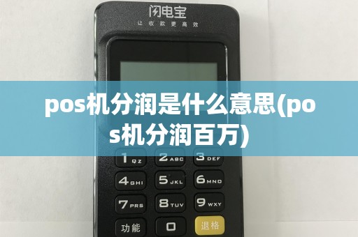 pos机分润是什么意思(pos机分润百万)