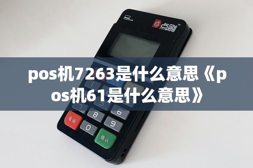 pos机7263是什么意思《pos机61是什么意思》  第1张