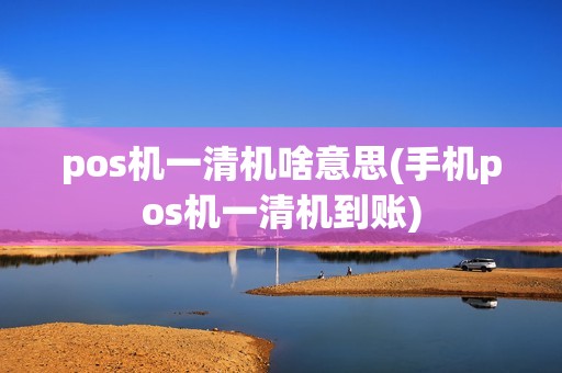 pos机一清机啥意思(手机pos机一清机到账)