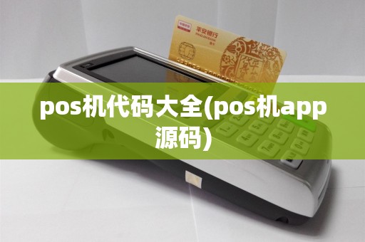 pos机代码大全(pos机app源码)