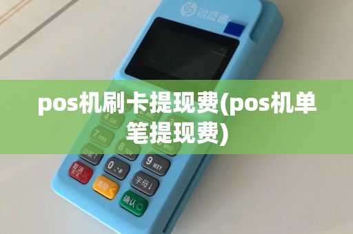 pos机刷卡提现费(pos机单笔提现费)
