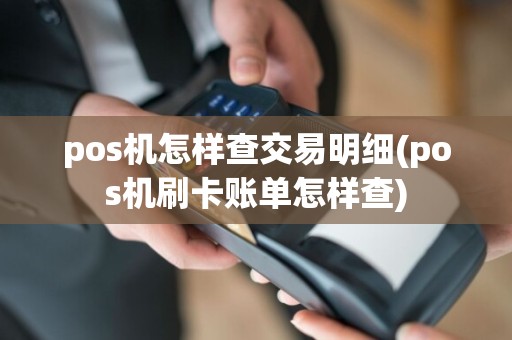 pos机怎样查交易明细(pos机刷卡账单怎样查)