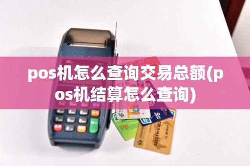 pos机怎么查询交易总额(pos机结算怎么查询)