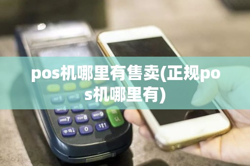 pos机哪里有售卖(正规pos机哪里有)
