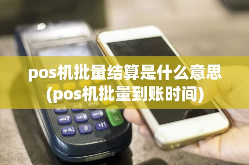pos机批量结算是什么意思(pos机批量到账时间)