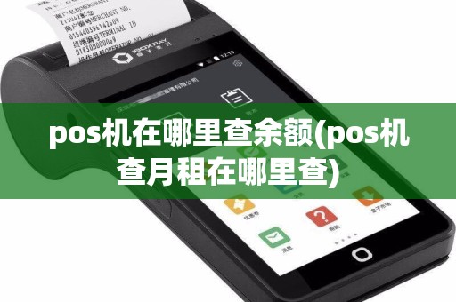 pos机在哪里查余额(pos机查月租在哪里查)  第1张
