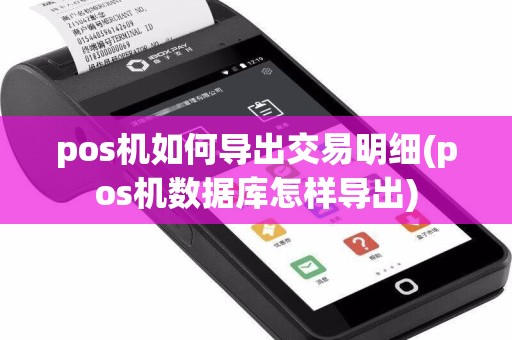 pos机如何导出交易明细(pos机数据库怎样导出)  第1张