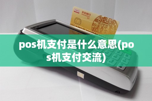 pos机支付是什么意思(pos机支付交流)