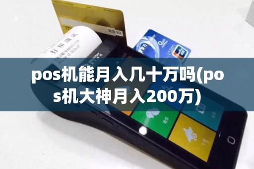 pos机能月入几十万吗(pos机大神月入200万)