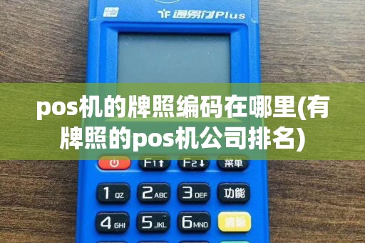 pos机的牌照编码在哪里(有牌照的pos机公司排名)