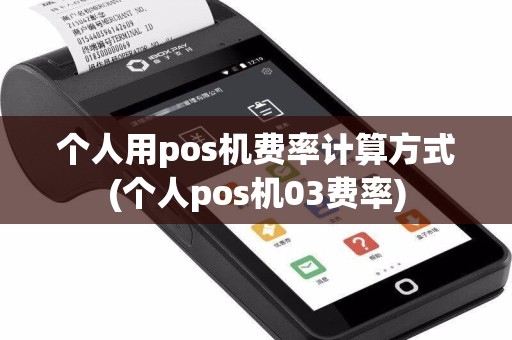 个人用pos机费率计算方式(个人pos机03费率)